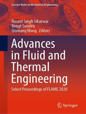 cover image of Advances in Fluid and Thermal Engineering